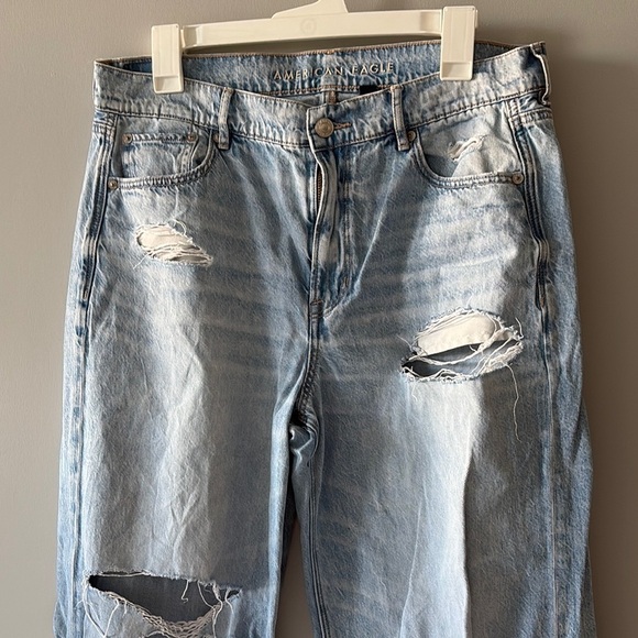 American Eagle Outfitters Classic Blue denim Jeans distressed 100% cotton - Picture 14 of 16